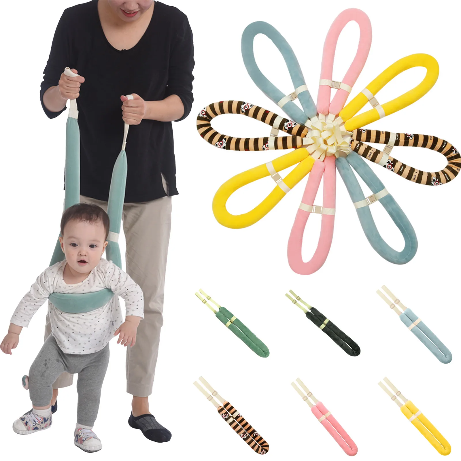

2021 Brand New Kids Baby Infant Toddler Harness Walk Learning Assistant Walker Leashes Strap Belt Safety Reins Harness For Baby