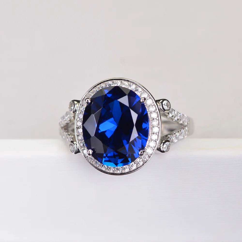 

CMajor, Стерлинговое Серебро, синтетический бриллиант, ювелирное изделие, модное, темпераментное, элегантное, 14ct, кубический циркон, синий, Кру...