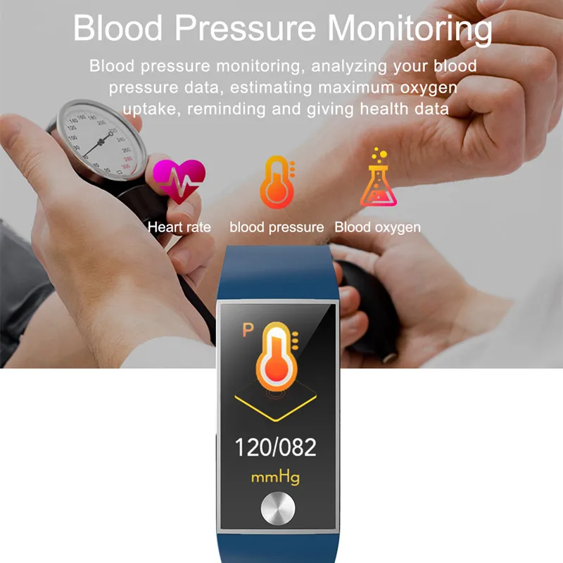 S28 смарт браслет для мужчин фитнес трекер монитор сердечного ритма кровяное