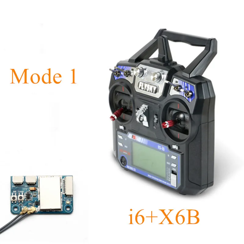 Mode 1 i6 With X6B FLYSKY FS-i6 i6 2,4G 6CH передатчик AFHDS с iA6B X6B A8S R6B iA10B приемник Радиоконтроллер для RC FPV Дрон самолет - Цвет: Mode 1 i6 With X6B