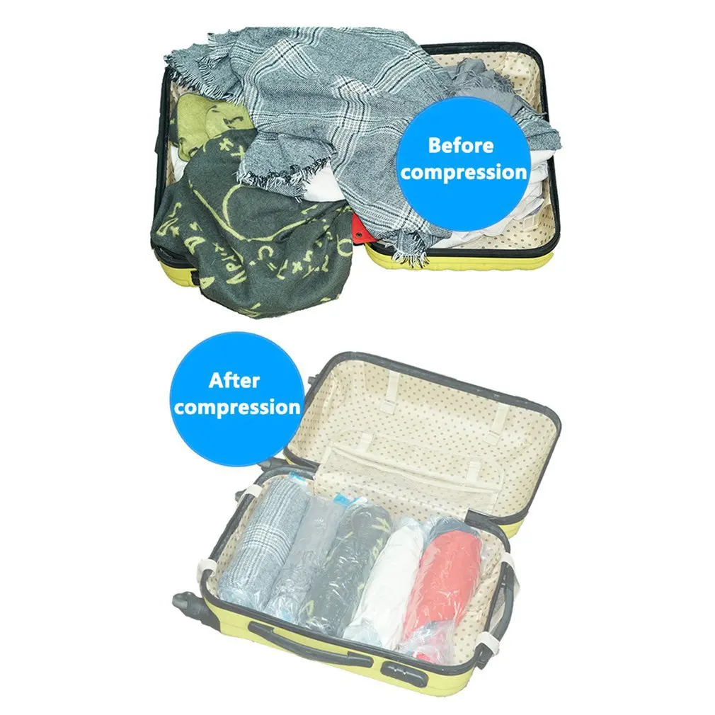 

Compression Bag Clothing Storage Bag Vacuum Hand-rolled Storage Bag Winding Dust Moisture Prevention Reusable Storage