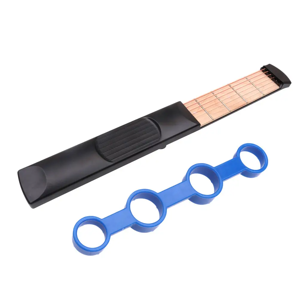 

6 Fret Portable Guitar Trainer for Beginner Finger Exercise Blue