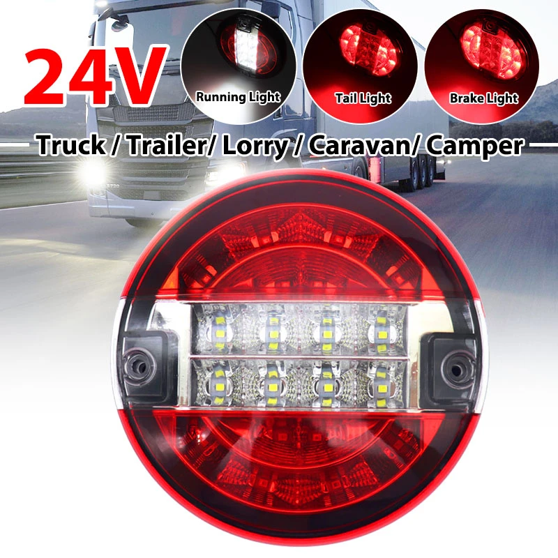 Круглый задний фонарь стоп сигнал поворотный 24 В 20 светодиодов 5 дюйма|Система