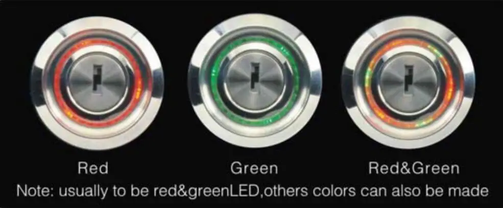 Red/ Green Double Color 30mm 2 Position Metal 12V 24V 6V Illumination Key Lock Switch | Обустройство дома