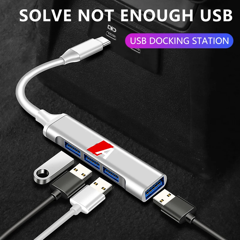 Hight Speed 4 Port USB Splitter Hub Socket Extension Adapter for Kia GT LINE ELANTRA Sportage Stinger KX5 K3 K4 K5 Rio 2 3 | Автомобили и