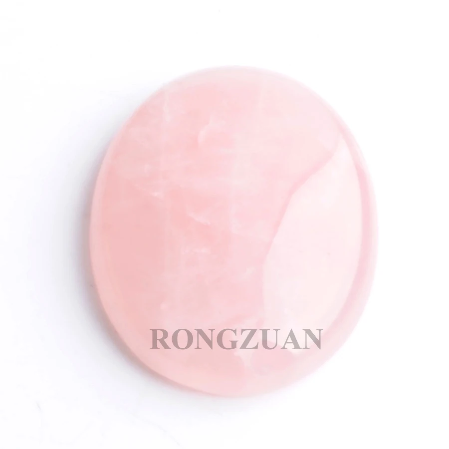 RONGZUAN 1 шт. натуральный розовый Quartzs овальные драгоценные камни бусины Кабошон