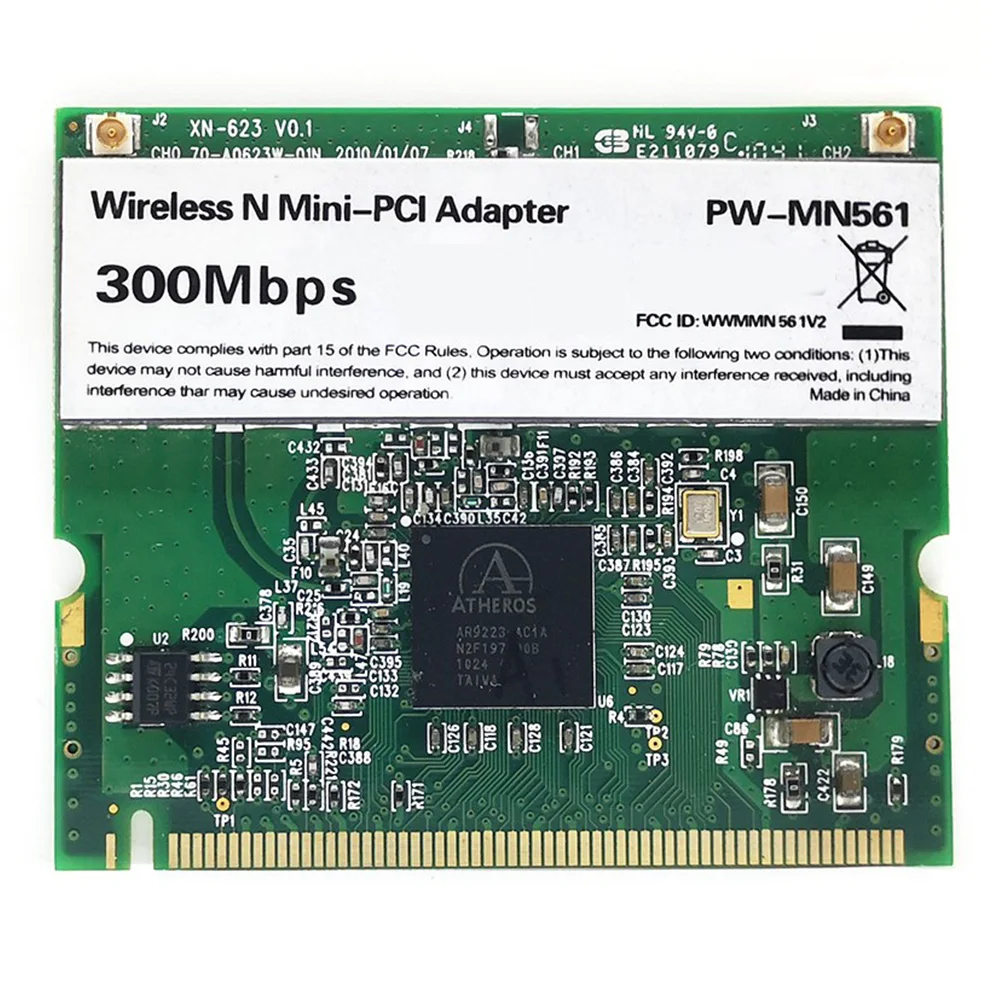 

DNMA-91 PW-MN561 AR9223 300Mbps Mini PCI Wireless N WiFi Adapter WiFi Card Wlan Card Support Linux ROS