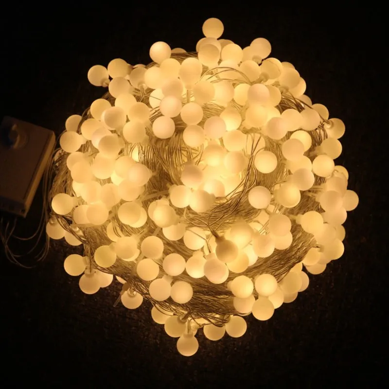 

10m/20m/30m/50m led Ball string lights waterproof Fairy lights mulitcolor garland for Christmas Wedding Party outdoor decoration