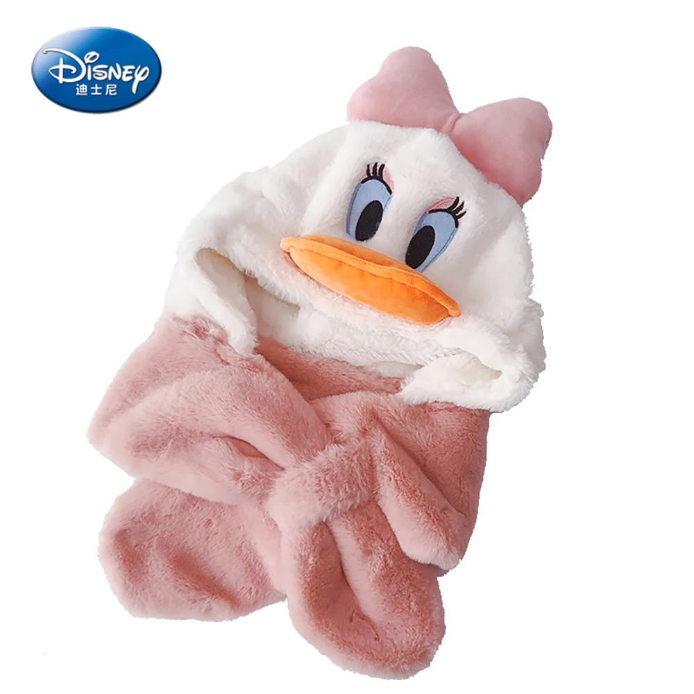 

Daisy Baby Lovely Boys Hat Disney Winter Donald Duck Funny Girls Kids Scarf Ear Protection Thick One-piece Student Keep Warm