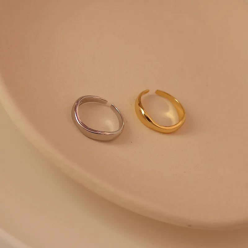 

Copper Lover Open Ring for Women INS Minimalist Irregular Wave Pattern Geometric midi rings Gold Color Jewelry Bijoux Birthday