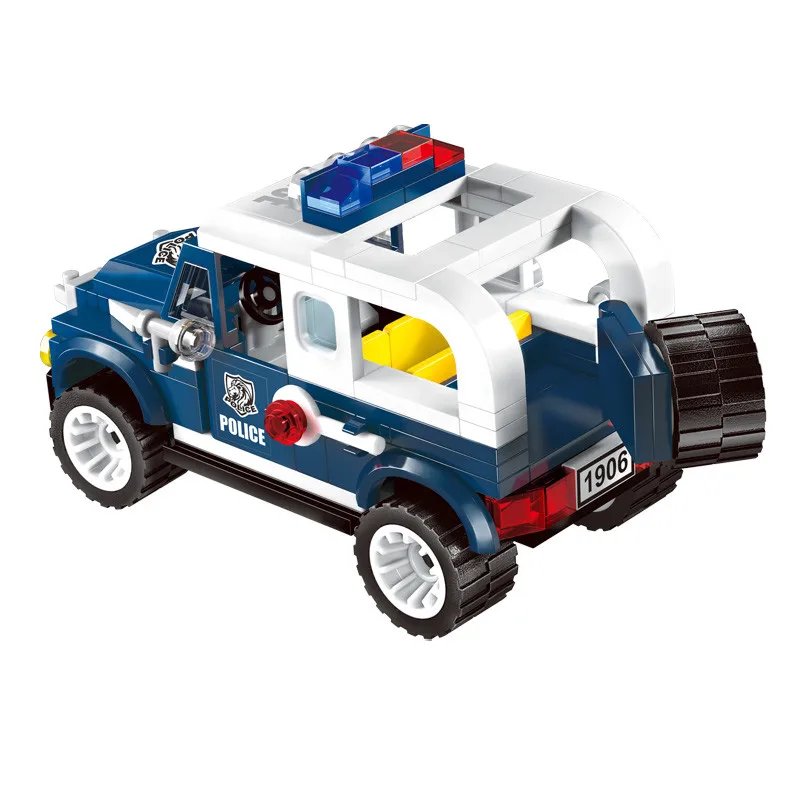 

Enlighten Building Block City Police Hunted Escapee Jeep 2 Figures 148pcs MOC Educational Bricks Toy Boy Gift-No Box