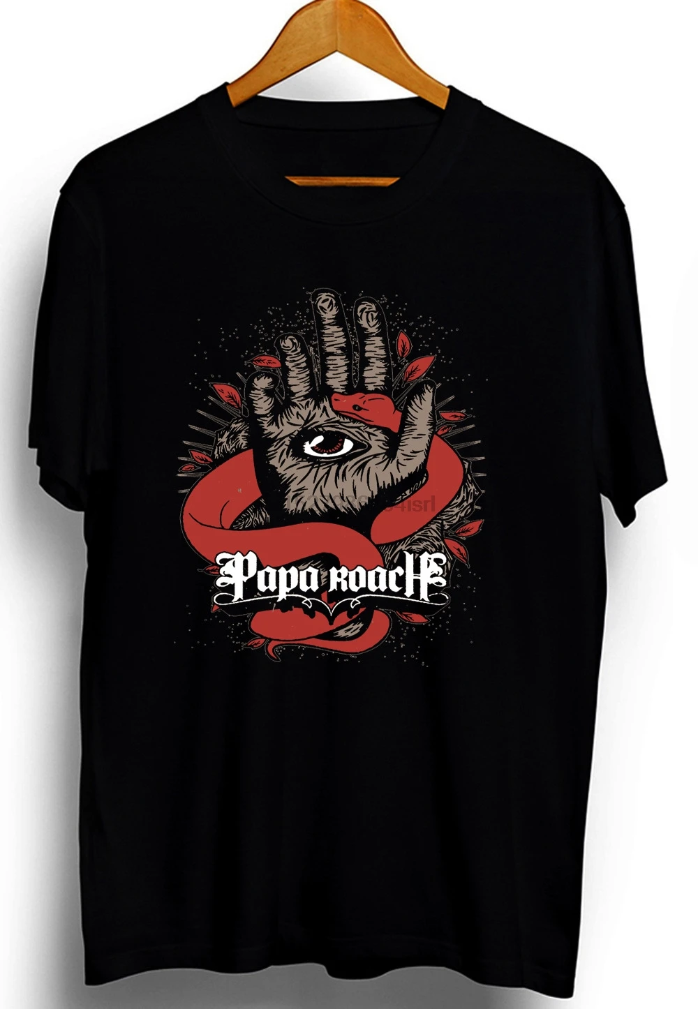 Футболка с логотипом Papa Roach BAND черная все размеры (1)|Мужские футболки| |