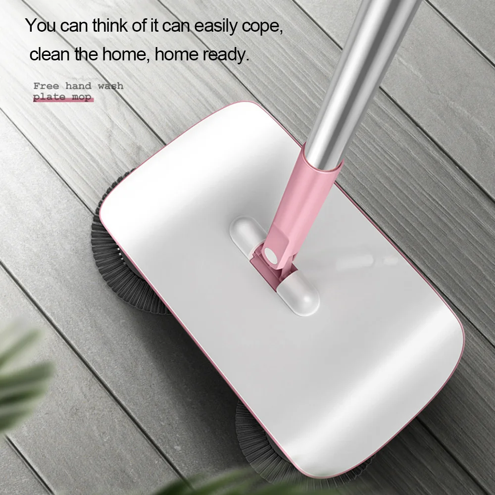 2 в 1 ручной подметально-уборочная машина с тряпкой для уборки дома 360 градусов