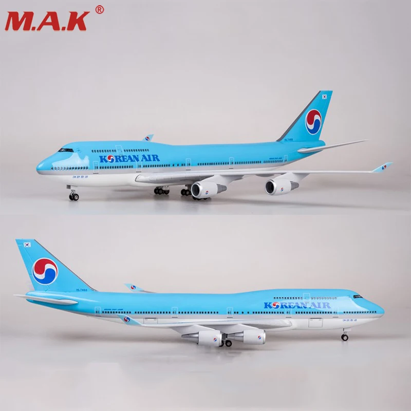 

В наличии 1/150 масштаб корейский B747 гражданского авиалайнер A380 Детские комплекты одежды с изображением самолета Модель самолета с светодиодный светильник пассажирский Смола игрушечный самолетик