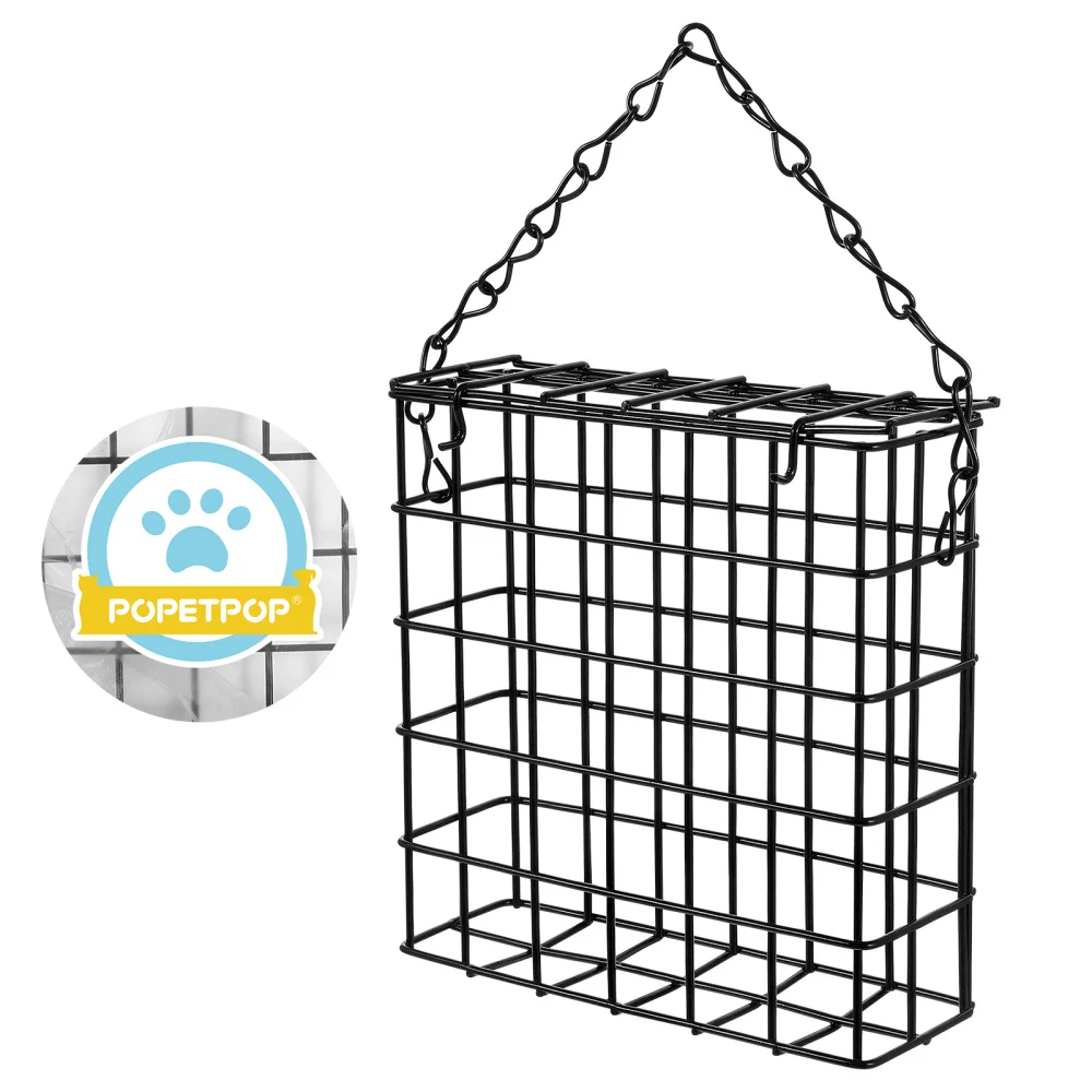 

POPETPOP Suet Feeder Hanging Suet Cage Suet Feeder for Outdoor Garden Wild Birds