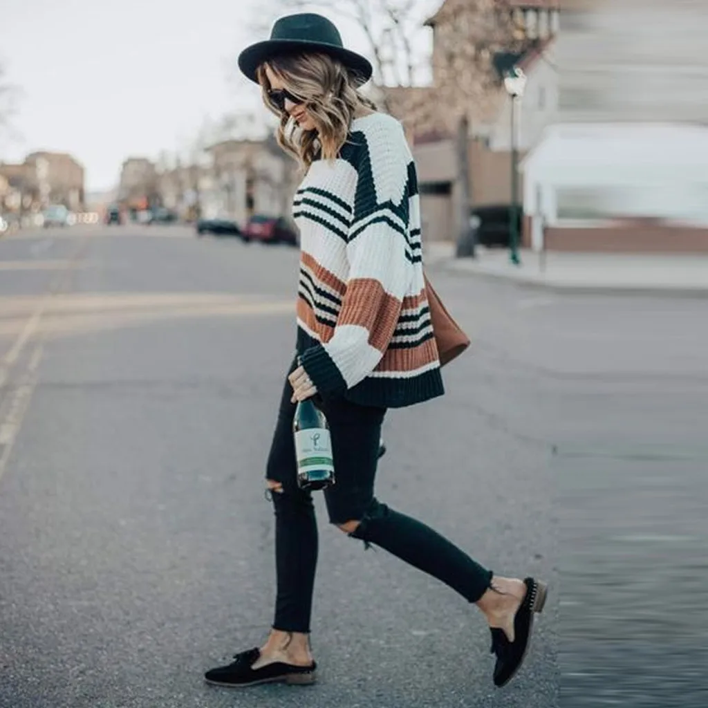 Повседневное платье-рубашка размера плюс женский модный вязаный свитер в