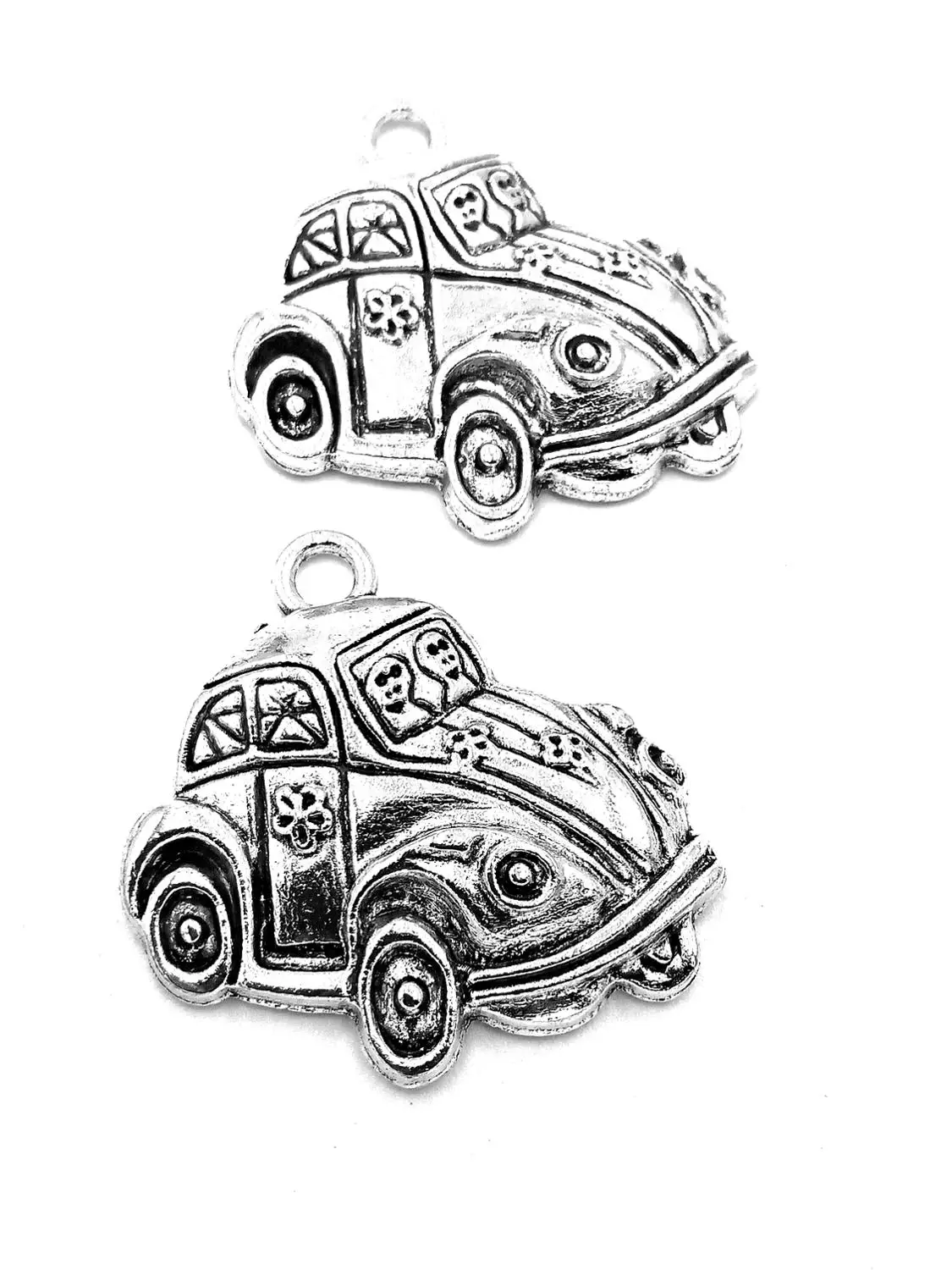 

5pcs Car charms pendant 31x32mm antique silver ornament accessories jewelry making DIY base material