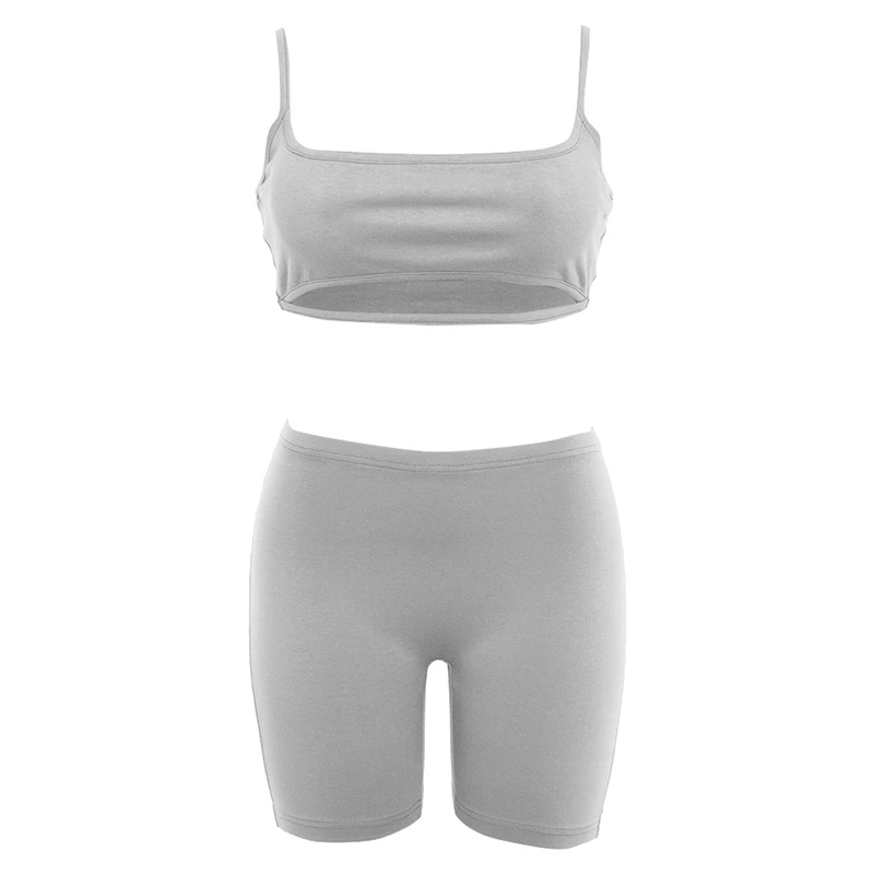 

2021 women's new sexy hollow out suspender high waist hot pants two piece suit