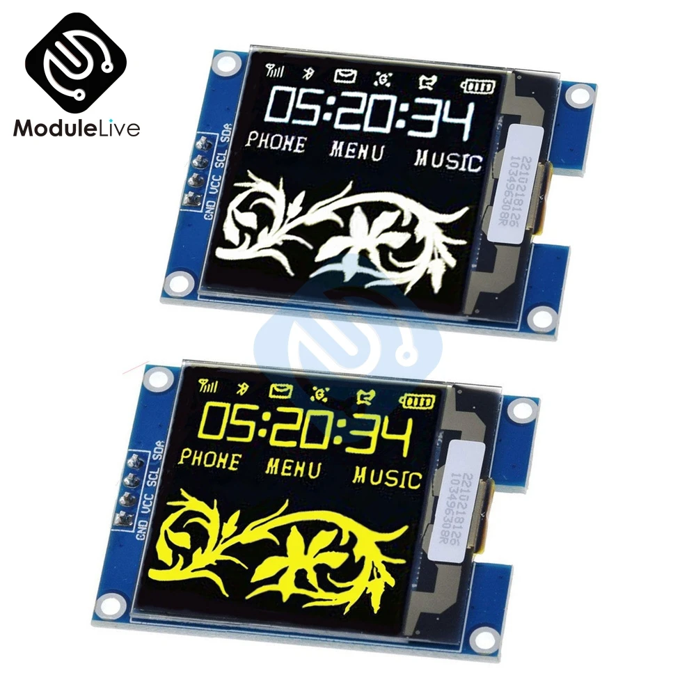 Новый 1 5 Дюймовый oled дисплей модуль IIC интерфейс SSD1327 128X128 OLED экран для Raspberry Pi STM32