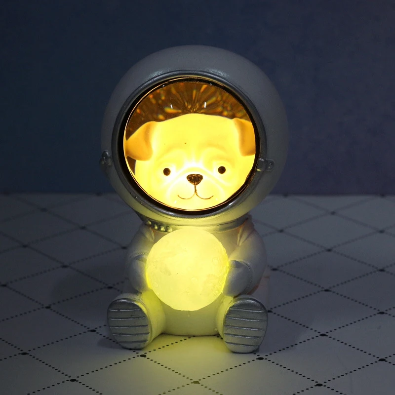 Cat LED Night Light Astronaut Moon Lamp Decor Bedroom Baby Room Bedside Birthday Christmas Gifts for Kids Children | Освещение