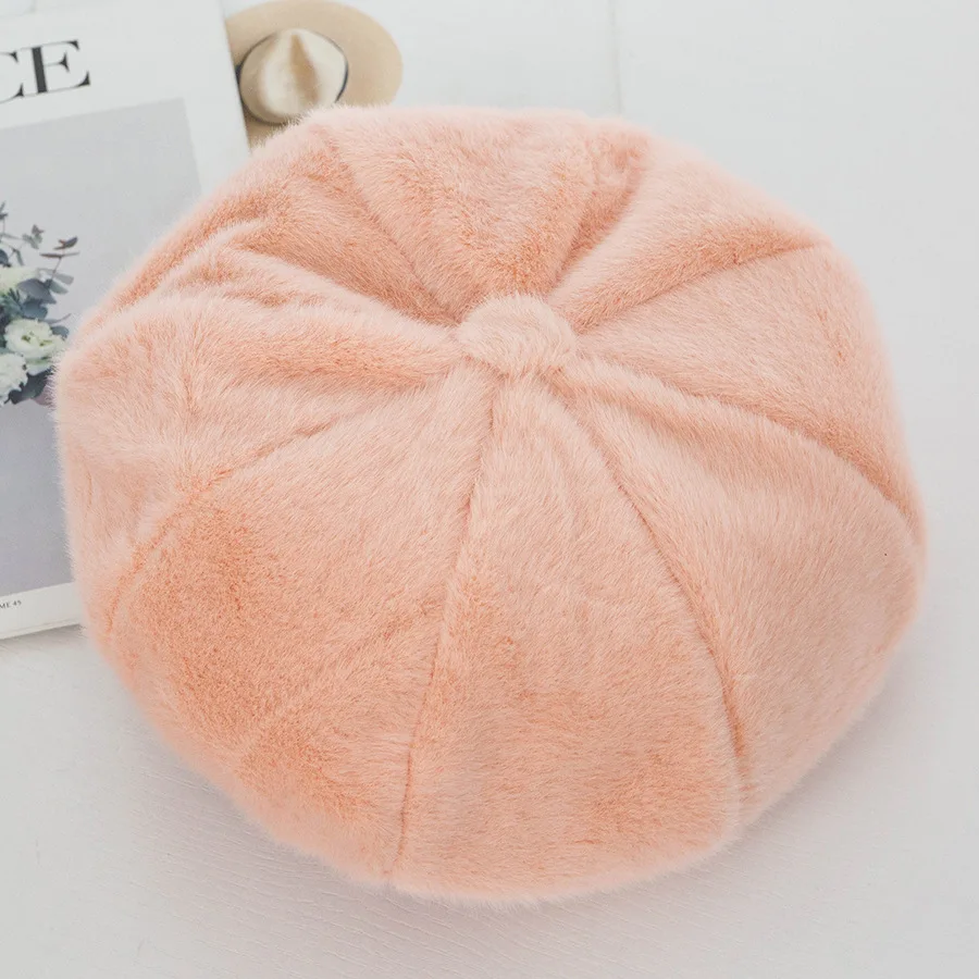 Женские шапки USPOP толстые теплые зимние из норкового бархата восьмиугольные