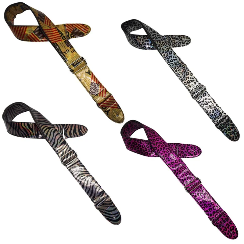 

Adjustable High Quality Embossed PU Leather Electric Guitar Bass Strap for Musical Stringed Instruments