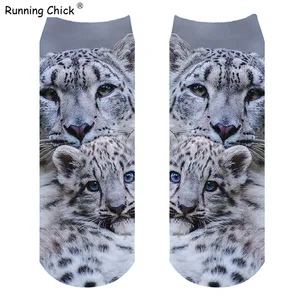 Носки бегущие леопардовые женские из полиэстера, 90%