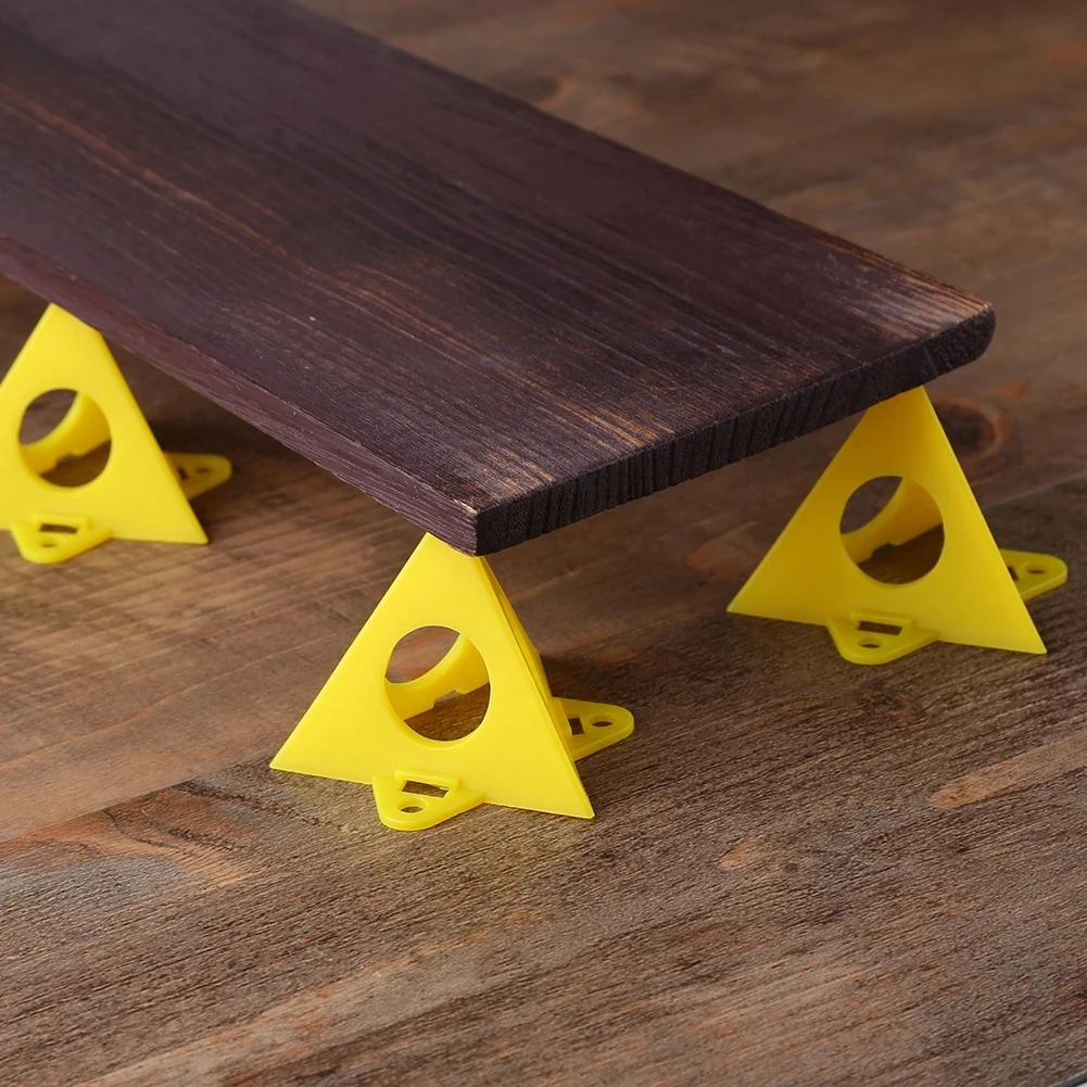 

10pcs Portable Pyramid Stands Set Non-stick Material Triangle Paint Pads Feet Woodworking Accessories Carpenter Painter Tools