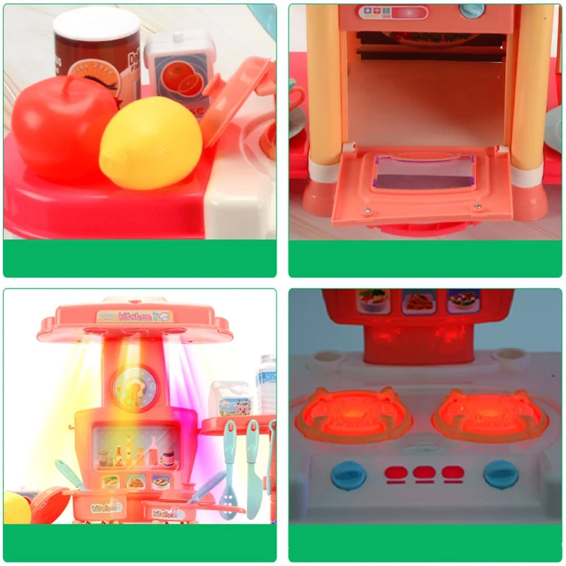 

Toys with Cooking Food Sets Vegetables Fruits Pretend Play Kitchen Kids Toy for Children
