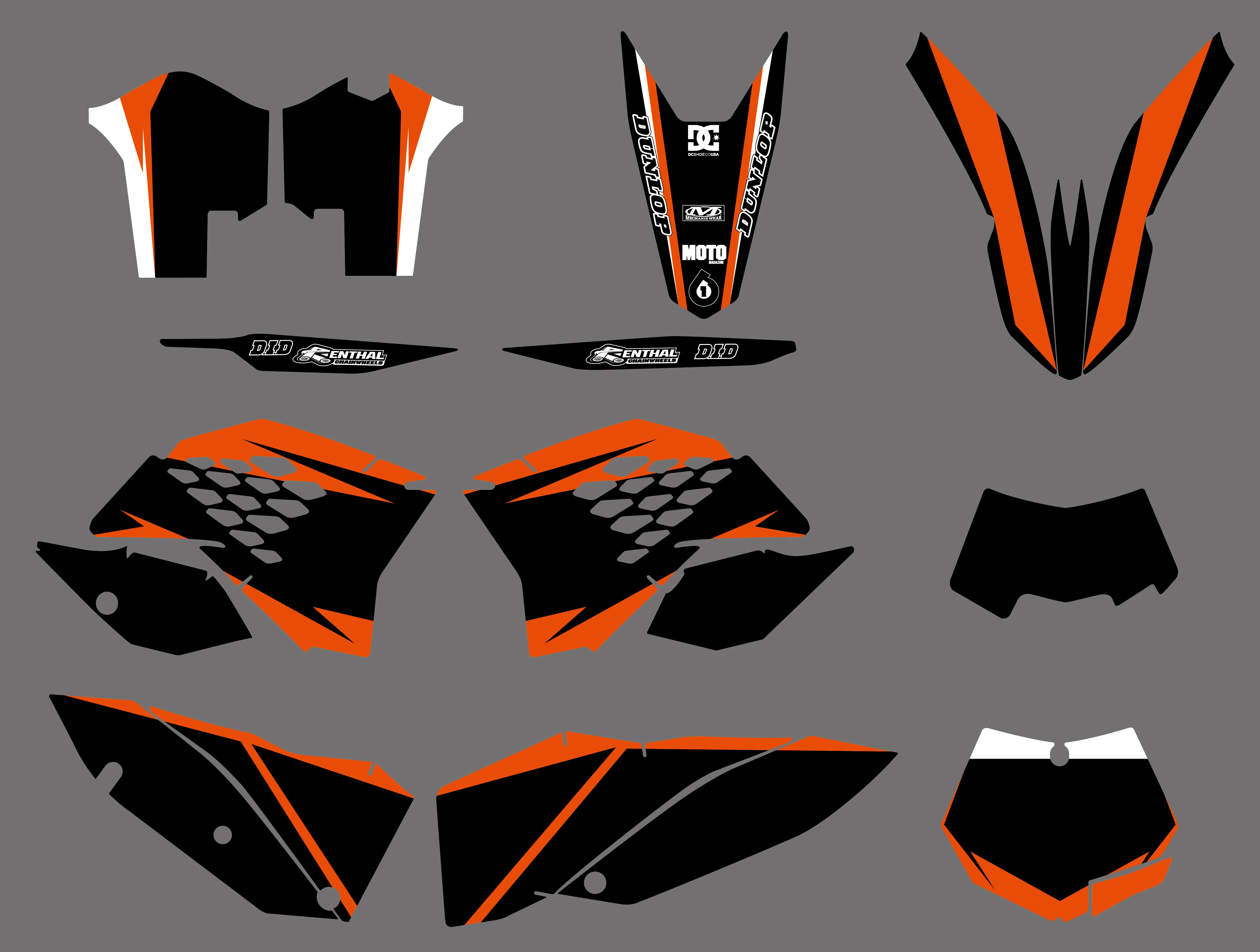 Новая команда графика STICEKR наклейки деко для KTM 125 144 150 200 250 300 400 450 505 530 SX XC W EXC серии