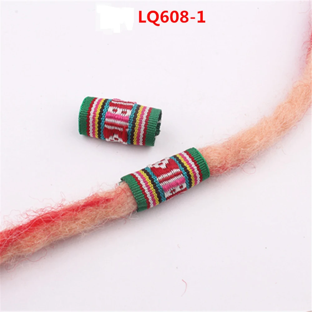 5 шт. разноцветные тканевые косы для волос Dread Dreadlock бусины кольца размер