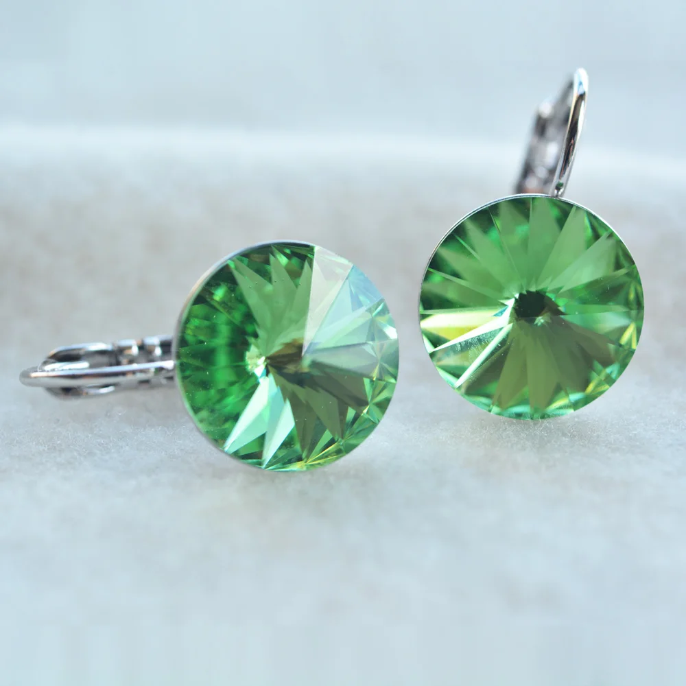 Женские серьги гвоздики с австрийским кристаллом 17 цветов|Серьги-гвоздики| |