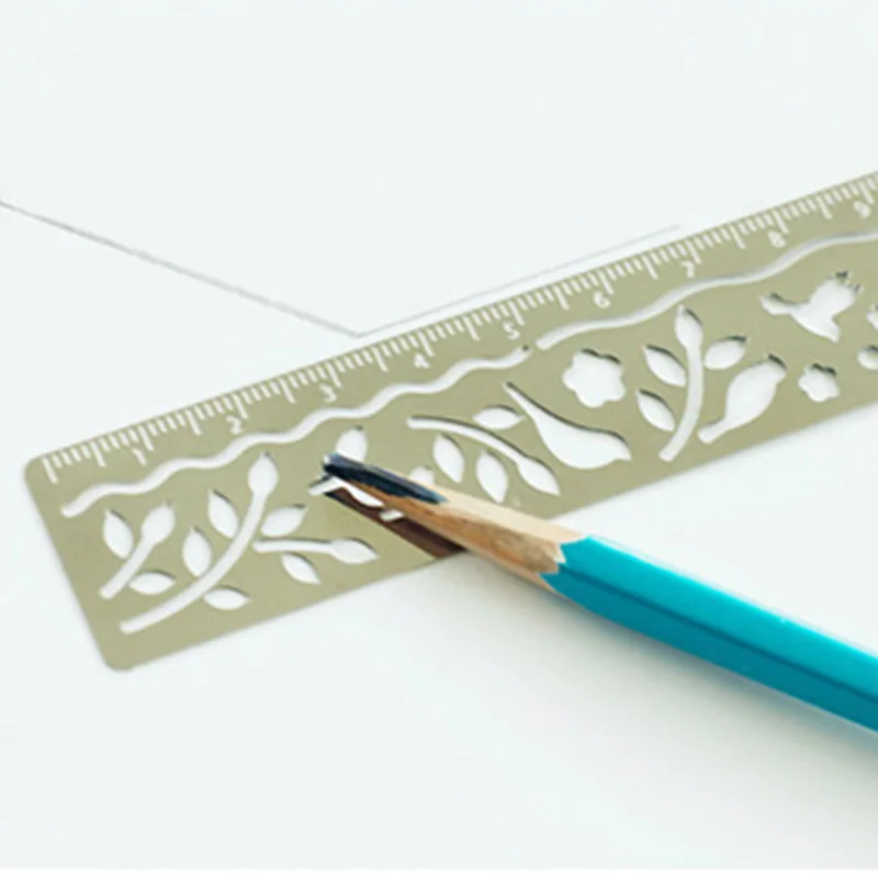 Ажурная ультратонкая металлическая Закладка со шкалой линейка креативная