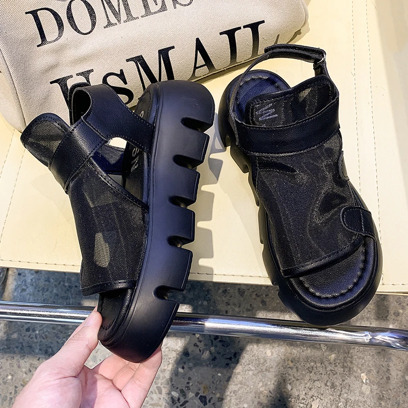 

Sandals women 2021 new mesh gauze hollow lightweight platform platform sneakers casual women sandals women shoes W36968