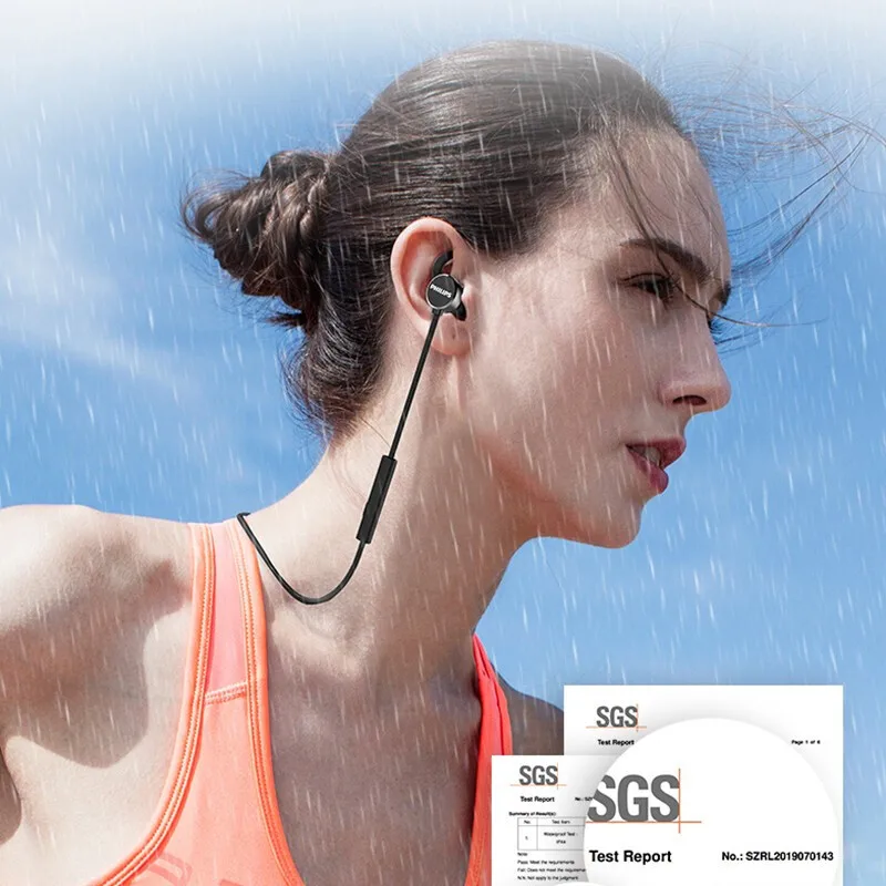 Оригинальные беспроводные bluetooth-наушники Philips TAUN102 спортивные bluetooth-наушники с IPX4 водонепроницаемые для huawei samsung Xiaomi