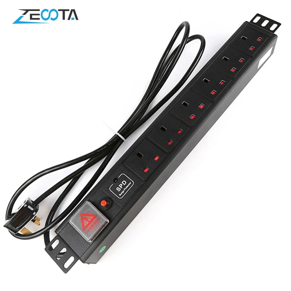 Удлинитель PDU SPD с защитой от перенапряжения разветвитель для кабинета 1U 6 каналов