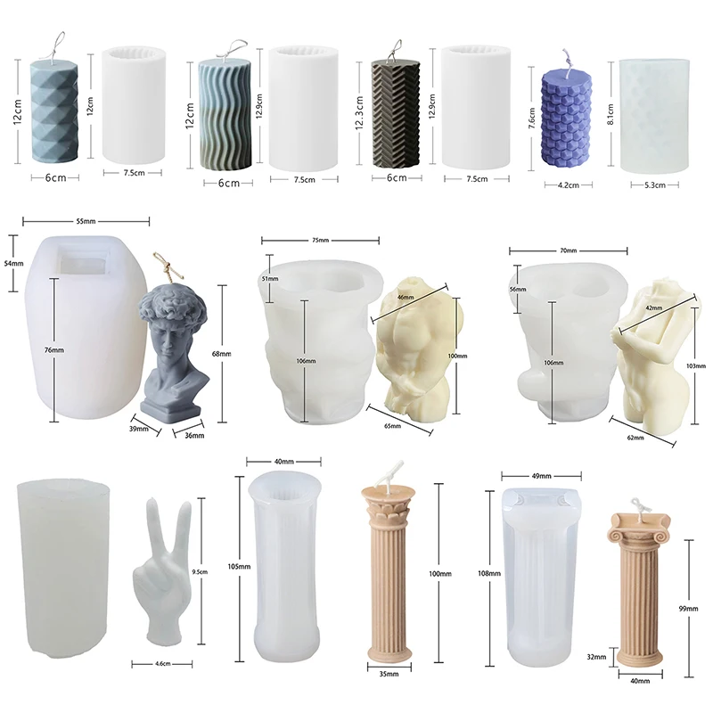 

3D Creative Art Figure Portrait Aromatherapy Candle Silicone Mold DIY Handmade Supplies Silicone Mold for Candle Making