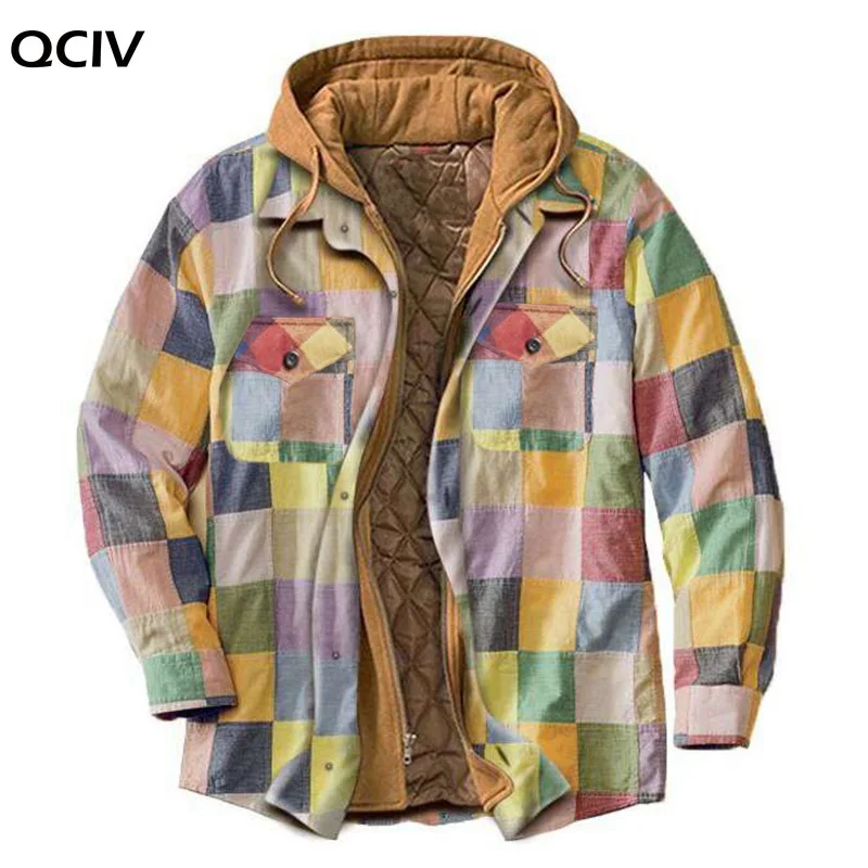 Новая Стильная осенне-зимняя Толстая хлопковая клетчатая Свободная куртка с