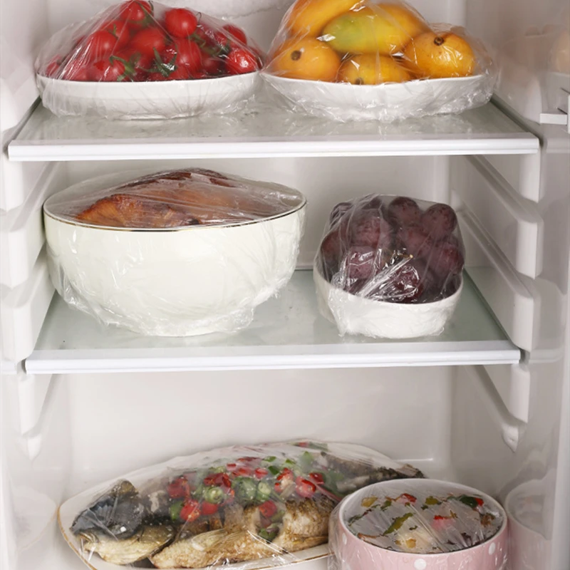 100 шт./компл. пакет для сохранения свежести на кухне многоразовые крышки мисок с