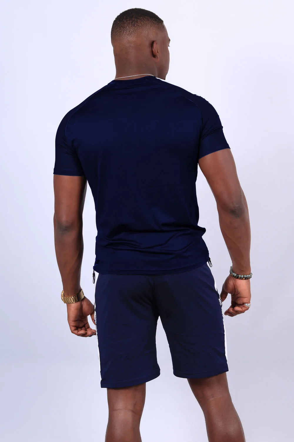 

2021 The new Summer Men Set Fitness Suit Sporting Suits Short Sleeve T Shirt + Shorts Quick Drying 2 Piece Joining Together Set