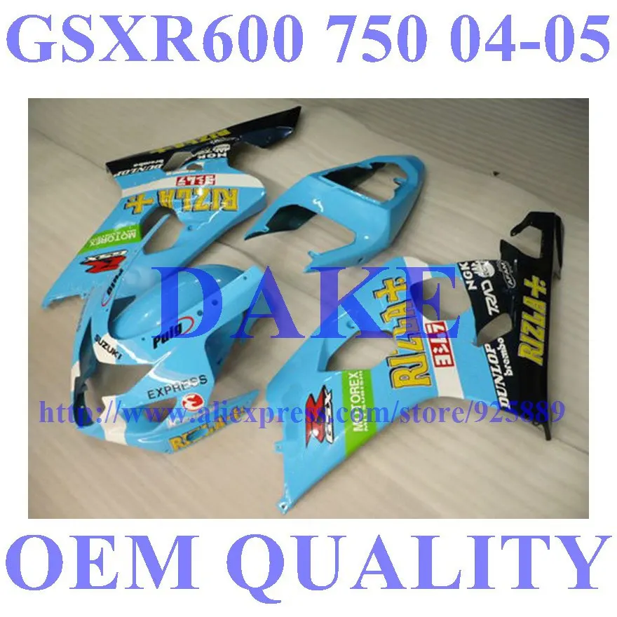 

Injection Mold Fairing Kit For SUZUKI GSXR600 750 04 05 GSXR600 750 2004 2005 Light Blue GSXR600 GSXR750 04 05 GSXR600 750 K4 DA