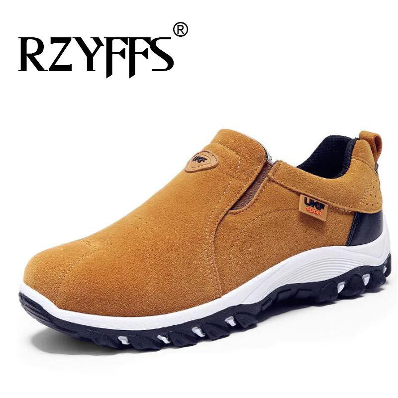 New Autumn Men Sneakers Slip On shoes Male Suede Leather Lazy loafers flats casual HB-18Z | Обувь