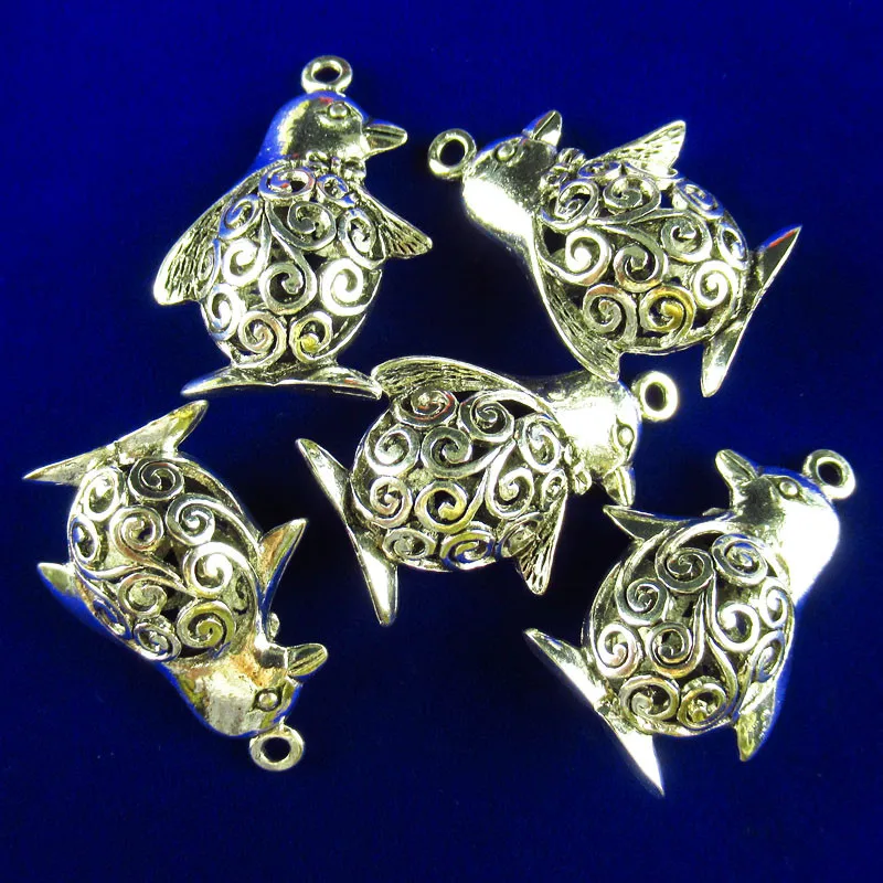 

Красивый 5 шт резной Пингвин кулон из бисера 35x25x15 мм 1235PJ