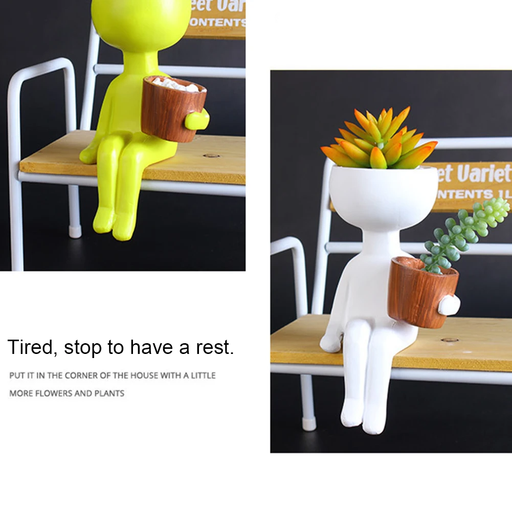 Цветочный горшок ваза украшение для дома и сада искусственный гуманоидный