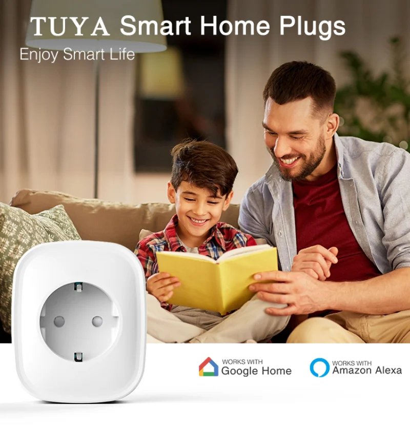 

WiFi 10A EU Smart Plug Socket Smart Life/TUYA APP Remote Control Voice Control Works With Alexa Google Home No Hub Required