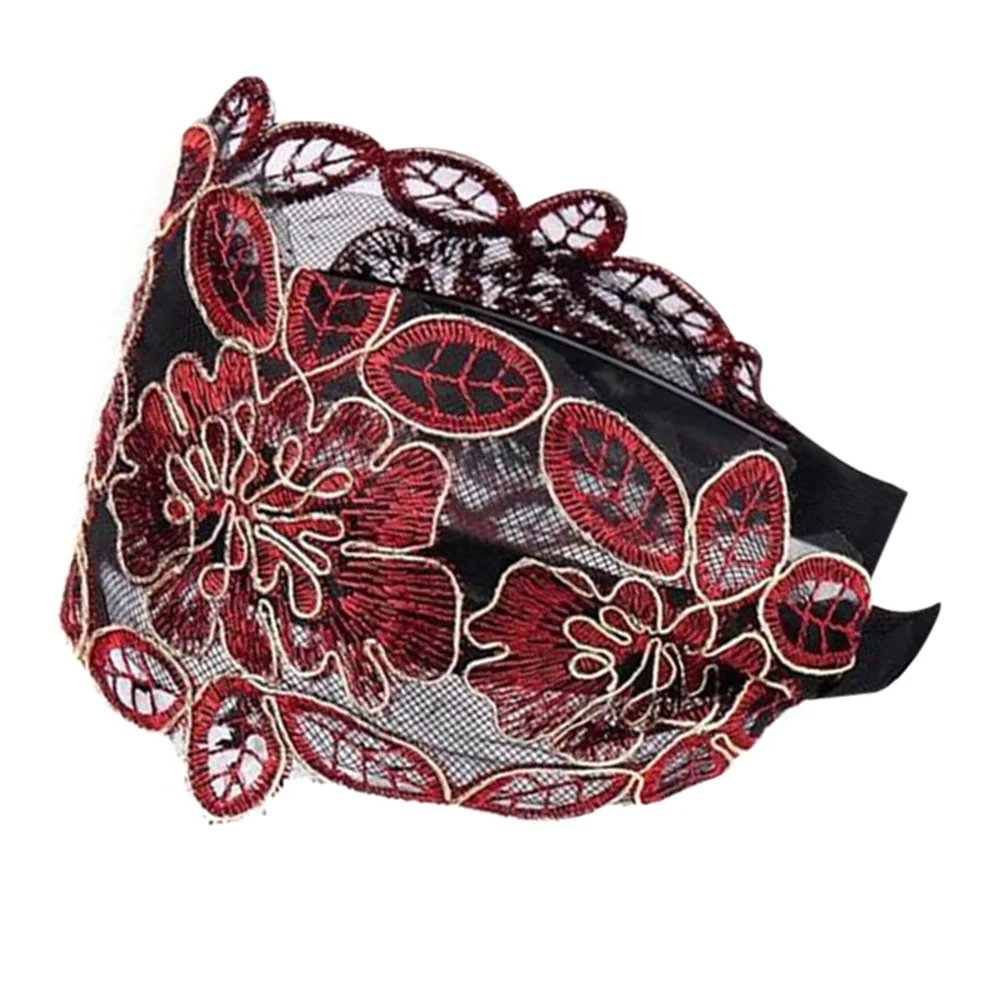 

Floral Non-slip Headband with Tooth Lace Embroidery Wide Hair Band Women Hair Accessories NYZ Shop