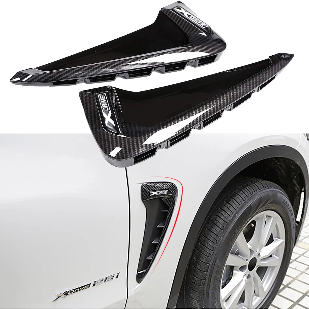 

2шт XDrive логотип боковое крыло акула жабры накладка из углеродного волокна для BMW X5 F15 X5M F85 автомобильный Стайлинг Авто вентиляционные Наклей...