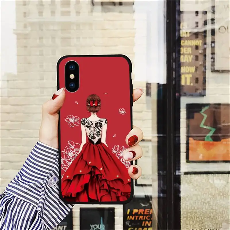 

Dress wedding girl Phone Case for iPhone 11 12 mini pro XS MAX 8 7 6 6S Plus X 5S SE 2020 XR