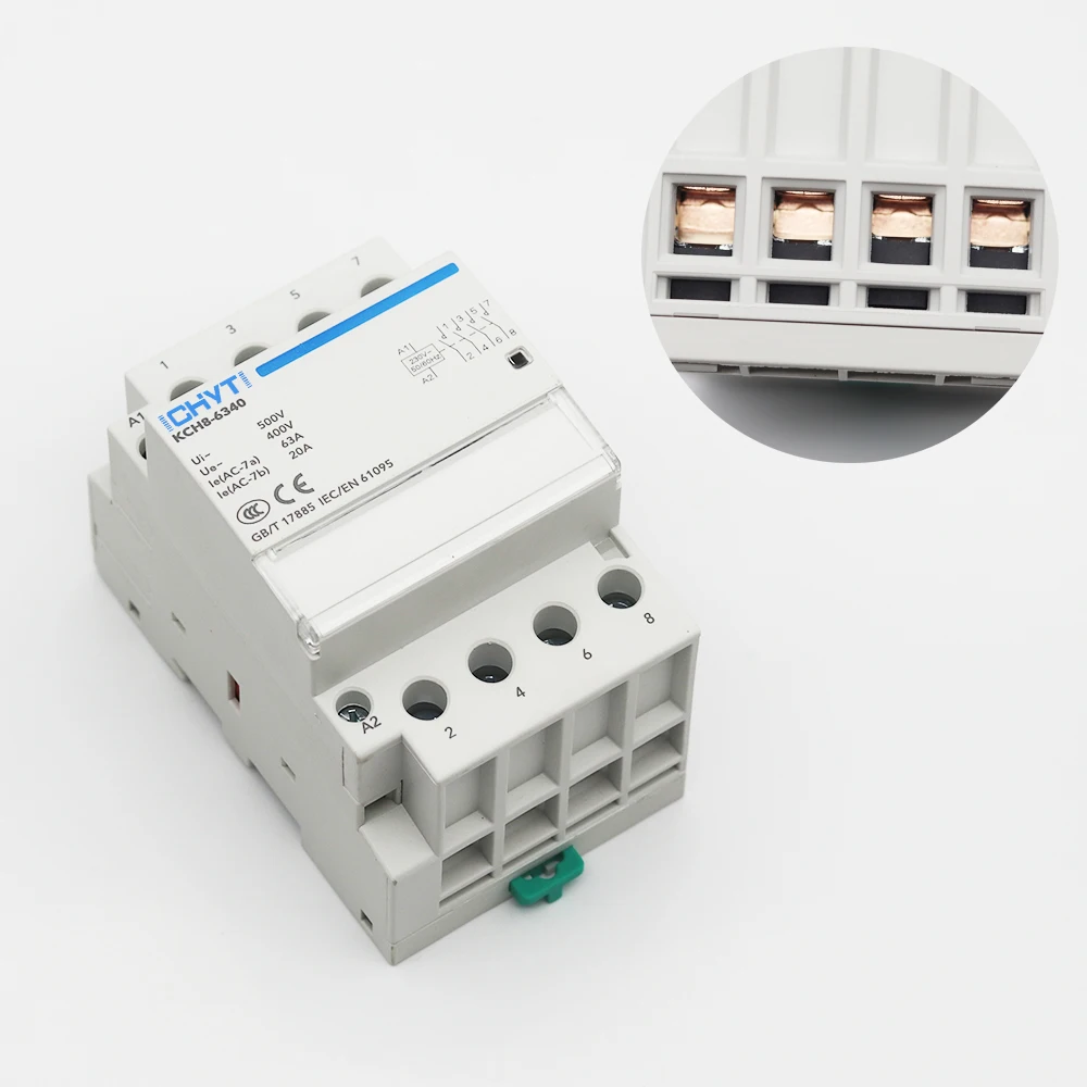 Бытовой модульный контактор ICHYTI 4P 25 А 220 В 24 400 ~ 50/60 Гц Din-рейка 4NO 2NO 2NC 4NC для