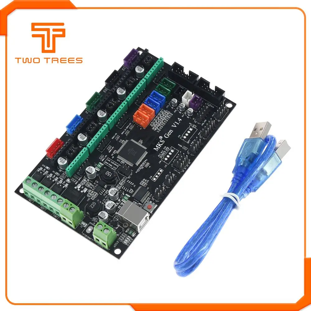 Детали для 3d принтера MKS Gen V1.4 плата управления Mega 2560 R3 Материнская плата RepRap Ramps1.4+ TMC2100/TMC2130/TMC2208/DRV8825 драйвер